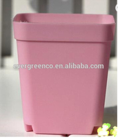 Kit de pot de fleur carré en plastique de 12cm pour plantes succulentes jardinière de conception enduite pour l'usage de plancher de bureau maison jardinage centre commercial pépinière