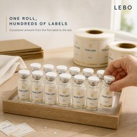 Étiquettes personnalisées imprimées pour flacons de peptides de 3 ml à 30 ml, écologiques, adhésives, imperméables, résistantes à l'huile et réutilisables pour usage cosmétique