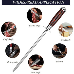 Affilacoltelli diamantati professionali 12 pollici colore legno manico portatile da cucina affilatore coltello veloce affilato per tutti i <span class=keywords><strong>coltelli</strong></span> - Product Image 4