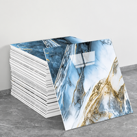 Autocollant mural en PVC imperméable de style moderne 30*60cm, effet marbre brillant, vinyle mousse 3D, décoration intérieure, papier peint autocollant à peler et coller