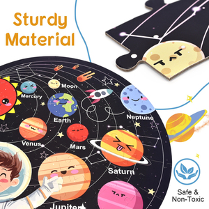 <span class=keywords><strong>Puzzle</strong></span> de <span class=keywords><strong>sol</strong></span> éducatif personnalisé imprimé pour enfants, système solaire, planètes, pour tout-petits - Product Image 3