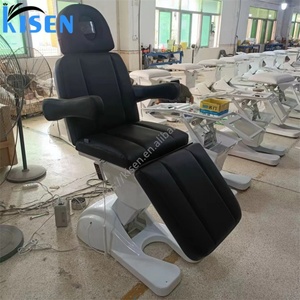KISEN Customized Color PU Leather Beauty Salon Furniture Massage <b>Table</b> Electric 3 Motors Curved Treatment Facial <b>Lash</b> Beauty <b>Bed</b> - Product Image 4