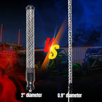 Lanseko-Fouet lumineux à LED, couleur 5050 spirale, tube épais, pour UTV, ATV