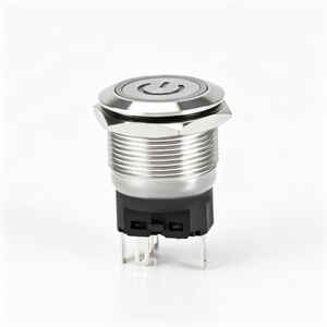 Bouton poussoir métallique à verrouillage IP65 de 12 mm, 16 mm, 19 mm, 22 mm, 25 mm pour panneau de commande d'humidificateur - Product Image 1