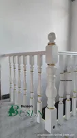 Simple moderne nouveau Style chinois lumière luxe main courante en bois massif Bussen escalier rambarde pour Villa intérieur château gonflable