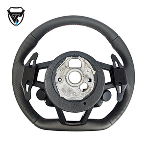Volant modifié en cuir noir de la série Black Armor pour <span class=keywords><strong>Audi</strong></span> A4 43 46 r8 <span class=keywords><strong>r9</strong></span> ZC-TT-P110 - Product Image 4