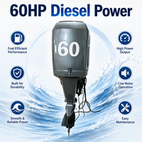 Moteur hors-bord diesel Marin Power HD-W60D 60 CV, 3 cylindres, 4 temps, 12 V, électronique, refroidi par eau, neuf, pour bateau de pêche