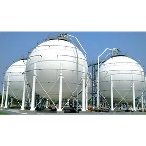 Çin üretici LNG küresel depolama tankı ASME standart ile 5000 ton gaz depolama küre tankı