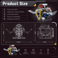 Kit de Bloques de Construcción MOC, Superauto con Motor V8 Eléctrico, Modelo con Control por APP, Juguete de Plástico ABS Personalizable para Regalo