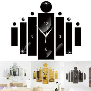 Reloj de Pared de Acrílico Negro para Decoración de Dormitorio o Sala de Estar - Product Image 1