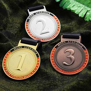 Custom Medal <b>Metal</b> Zinc Alloy Die Casting Round 3 Colors Enamel Medal 1st 2nd 3rd Place Embossing Award Medals Custom - Product Image 1