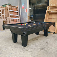 Mesa de Billar Profesional Personalizada, Pizarra de 25 mm, Marco de Madera Maciza, Tela de Lana Plegable de Goma, para Bar, Club, Hotel, Sala de Juegos TP-Z929