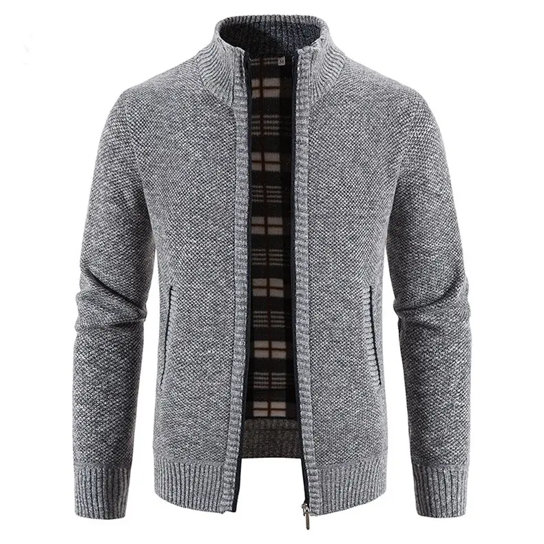도매 사용자 정의 집업 스웨터 겨울 카디건 플러스 사이즈 남성 스웨터 두꺼운 따뜻한 재킷 빈 남성 의류