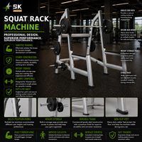 Rack de musculation professionnel SK Commercial Heavy Duty avec rangement pour poids, pour entraînement de force et musculation