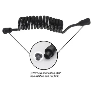 大黑流黑色高品质PU塑料电话管软管1.2米1.5米2.0米柔性淋浴软管