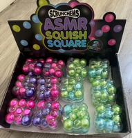 Nouveau cube magique en plastique perlé, jouet anti-stress à presser, balle sonore, soulage le stress, rebond lent, cube magnétique pour enfants