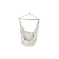 Fauteuil suspendu en coton 90x90x135cm Capacité 100kg avec coussin