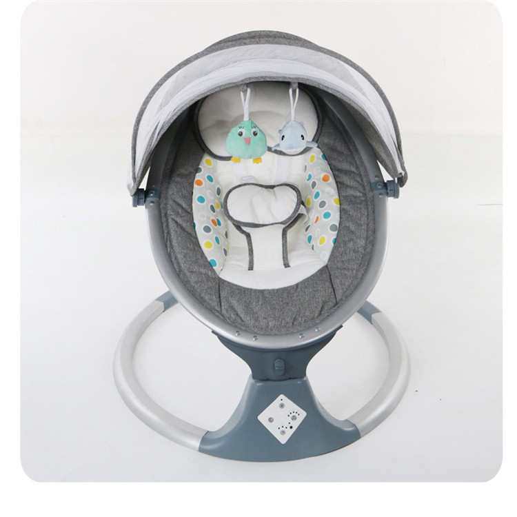 Электрическое Кресло-Качалка для младенцев 0-24 мес., детское кресло-качалка с голубыми зубьями и дистанционным управлением, распродажа
