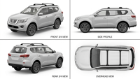 Barres de toit transversales en alliage d'aluminium noir pour TERRA 2019+, capacité de charge de 100 kg, conformes aux normes OE