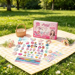 Assorted Girls DIY Headband Set Hair <b>Clips</b> Pins <b>Bow</b> Ribbon Gem Sticker Craft Activity Holiday Favor Supplier Box - Product Image 5