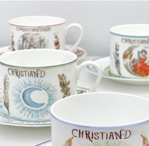 ชุดถ้วยกาแฟและจานรองลายไพ่ทาโรต์สไตล์ยุโรป ทำจากเซรามิกเนื้อละเอียด พร้อมกล่องของขวัญสุดหรูสำหรับชุดน้ำชายามบ่าย - Product Image 6