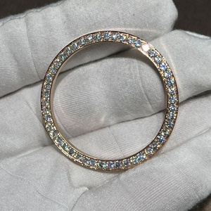 <span class=keywords><strong>Lunette</strong></span> de montre personnalisée en or rose et moissanite, adaptée aux montres de 40 mm, accessoires de haute qualité - Product Image 6