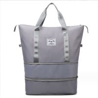 Sac de voyage de grande capacité Sac de sport fourre-tout Sac de sport extensible résistant à l'eau avec poche sèche et humide pour hommes et femmes