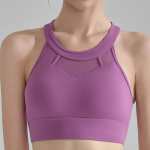 Phụ Nữ Của Co Giãn Cao Hỗ Trợ Áo Ngực Thể Thao Mềm Nén Thoáng Khí Lưới Chèn Có Thể Điều Chỉnh Cộng Với Kích Thước Liền Mạch Hoạt Động Spandex - Product Image 2