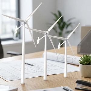 Éolienne horizontale 100 kW à démarrage à basse vitesse pour extérieur, 19 m, Dingyue, 380 V, diamètre du rotor 30 m, hauteur 220 V/380 V/400 V, 3 pales en PRV - Product Image 5