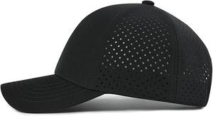 Vente en gros en stock Chapeau perforé au laser personnalisé Casquette de baseball imperméable vierge à 6 panneaux - Product Image 3