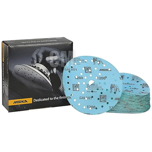 Dischi <span class=keywords><strong>Abrasivi</strong></span> Premium in Ceramica <span class=keywords><strong>Mirka</strong></span> Galaxy Multifit 6 Pollici (150mm) Floccati Porosi per Carteggiatura Auto - Product Image 3