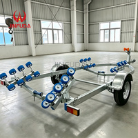 Remorque de bateau populaire légère en aluminium galvanisé avec support de treuil pour jet ski et petits bateaux de plaisance