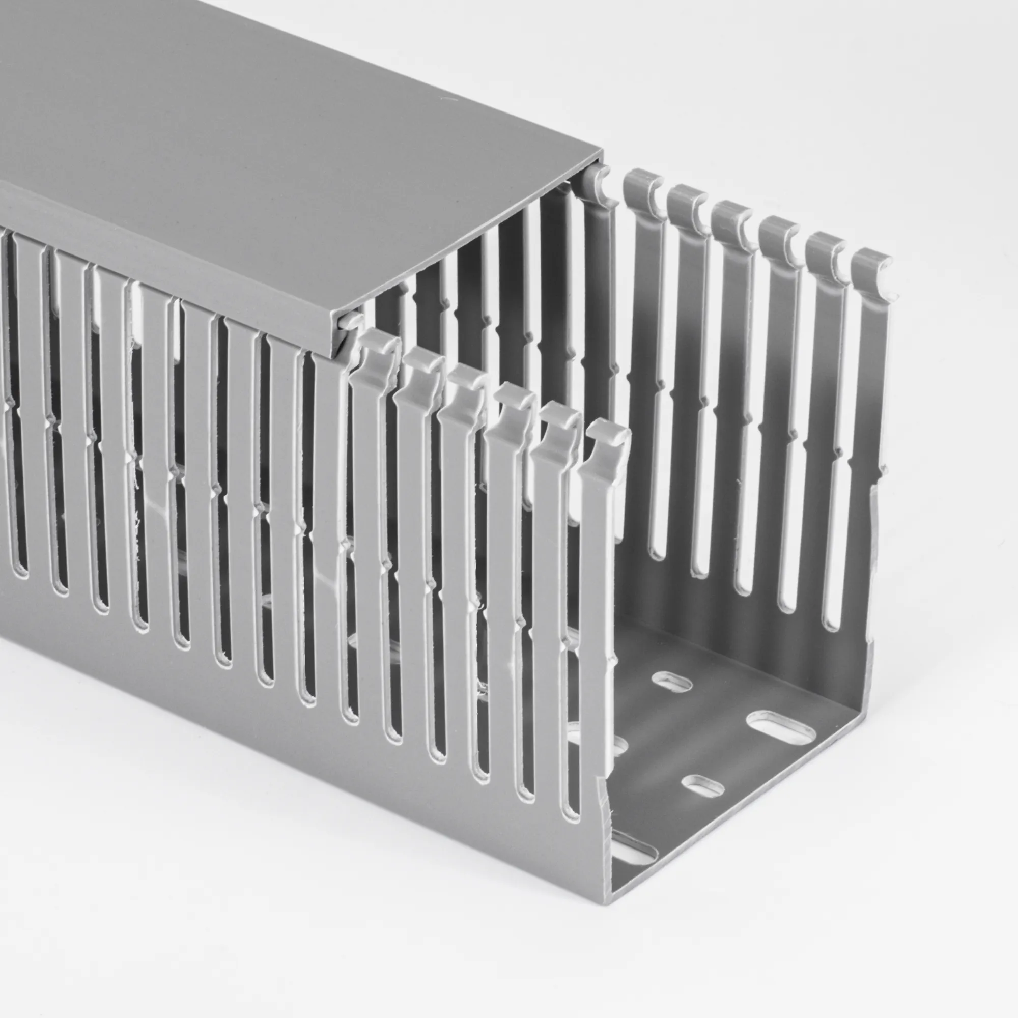 Grey plastic cable management tray 100*300 fine tooth wiring duct cable pipe wire trough electrical trough accessories