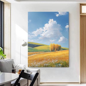 Hand Painted Oil <b>Painting</b> Landscape Modern Home Decor Wall Art <b>For</b> Living Room Entrance Hall 100% Handmade No <b>Frame</b> - Product Image 3