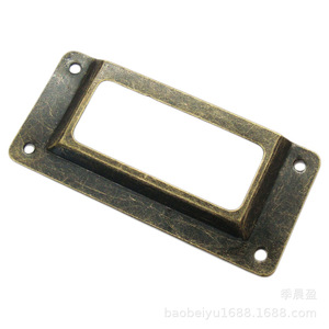 Chengyu <b>Drawer</b> Label Bronze Rectangle 62x28mm Vintage Durable Cabinet Organizer Handle Frame - Product Image 5