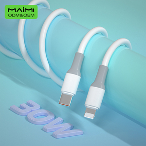 Câble <span class=keywords><strong>de</strong></span> données en silicone premium Maimi, charge rapide 30W, 1M, souple et durable, USB C vers C - Product Image 1