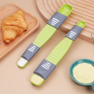 Adjustable Plastic Double-Head <b>Measuring</b> <b>Spoon</b> Scale Portable Kitchen Baking Tool for Salt and Milk Powder Measurement - Product Image 3