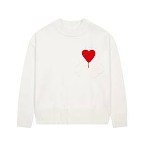 Sweat-shirt blanc Ami de luxe avec motif cœur, <span class=keywords><strong>pull</strong></span> anti-plis par Luexry, populaire à Paris - Product Image 2