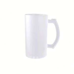 Mug à bière en verre dépoli mat de grande capacité pour sublimation, 16 oz, vente en gros - Product Image 1