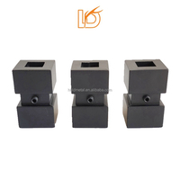 Connecteur en aluminium simple pour balustres carrés de 1/2 pouce, fixation par vis pour la décoration intérieure des escaliers