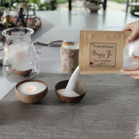 Bougie en cire de sable avec logo client, non toxique, effet nacré, pour décoration de mariage