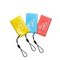 Impresión de código de barras resistente al agua personalizada epoxi recarga RFID NFC etiqueta RFID llavero con anillo de Metal