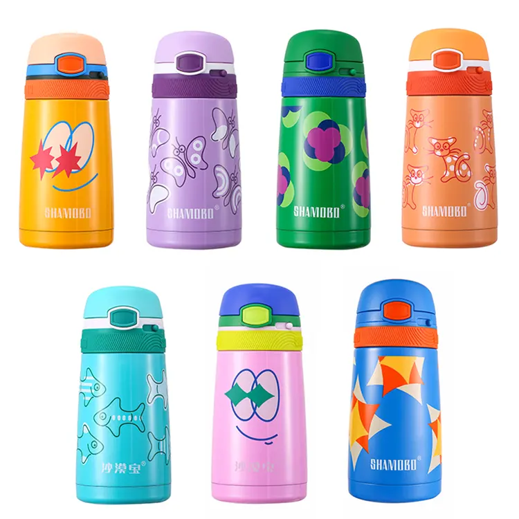 Widely Used Superior 350Ml High Quality Portable Ring Insulated 316 Stainless Steel Thermo Pink Water Bottle For Kids