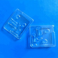 Boîte d'emballage en PET transparent pliable en plastique rigide de forme personnalisée, emballage transparent pliable pour cosmétiques