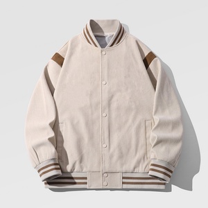 Nouvelle veste en velours côtelé pour homme, coupe ample, printemps-automne, style jeune, brodée, sportive, vêtement de baseball, élégante - Product Image 2
