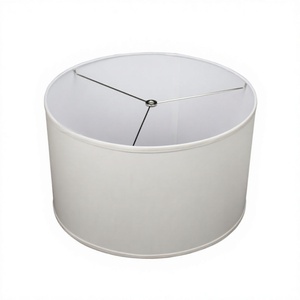 Pantalla de lámpara de tambor de arpillera blanca con diseño de araña para decoración del hogar, dormitorio, vestíbulo de hotel, habitación de hotel - Product Image 1