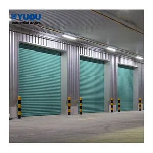 Puerta de persiana enrollable de aluminio automática de alta calidad estilo europeo blanco puerta de garaje enrollable precio puerta enrollable Industrial
