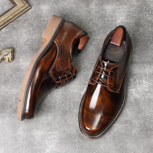 Newly launched best-selling factory wholesale colorful men's leather <b>shoes</b> with lacesshoesgenuine leather business formal <b>shoes</b> - Product Image 3