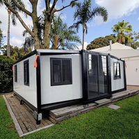 Maison de conteneur extensible préfabriquée aux normes australiennes Panneau solaire de conception extensible de 20 pieds 30 pieds 40 pieds pour application de villa