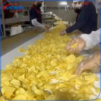 Complete automatische productielijn voor aardappelchips (50-500 kg/uur), inclusief frituren, ontvetten, kruiden en verpakkingsmachine voor snackfabrieken